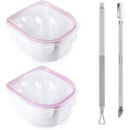 Yokilly nail soaking bowl set pink front view