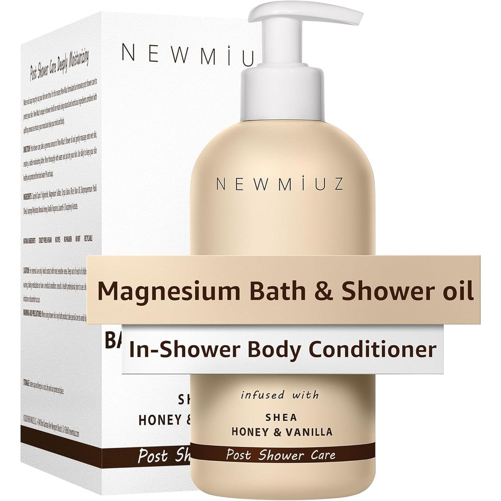 New Miuz magnesium in-shower body conditioner front view bottle