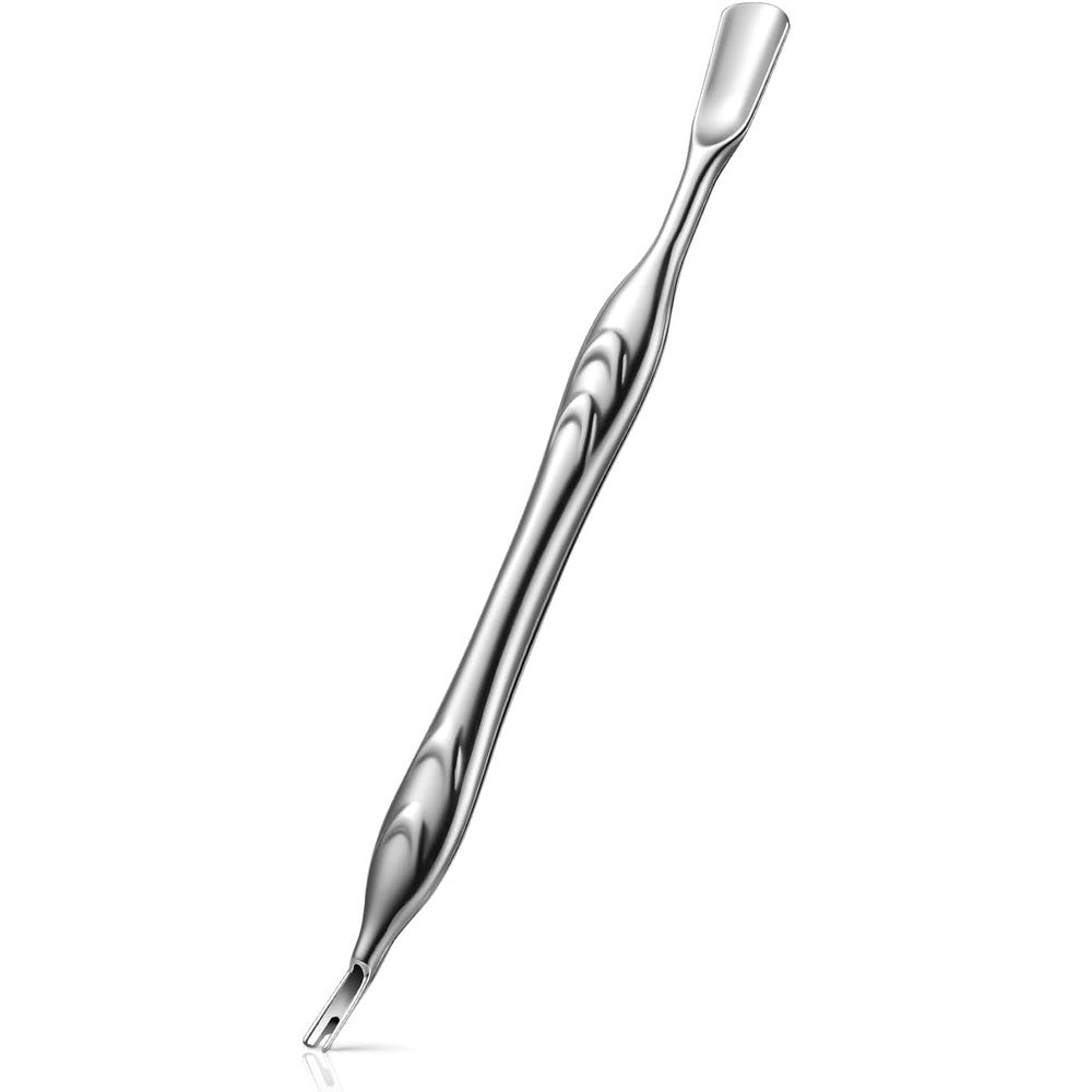 FERYES 2-in-1 stainless steel cuticle pusher and trimmer front view