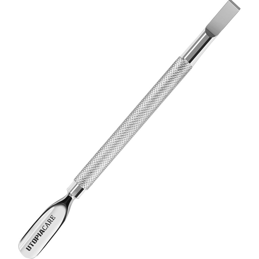 Utopia Care Cuticle Pusher And Spoon Nail Cleaner Professional Stainless Steel Manicure And Pedicure Tool For Fingernails And Toenails Silver - Image 1