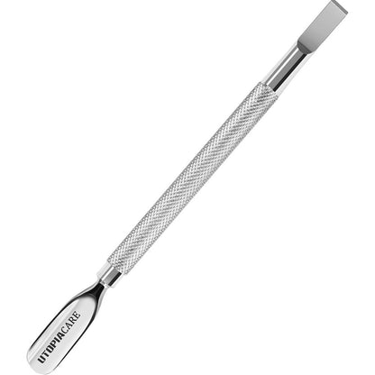 Utopia Care Cuticle Pusher And Spoon Nail Cleaner Professional Stainless Steel Manicure And Pedicure Tool For Fingernails And Toenails Silver - Image 1