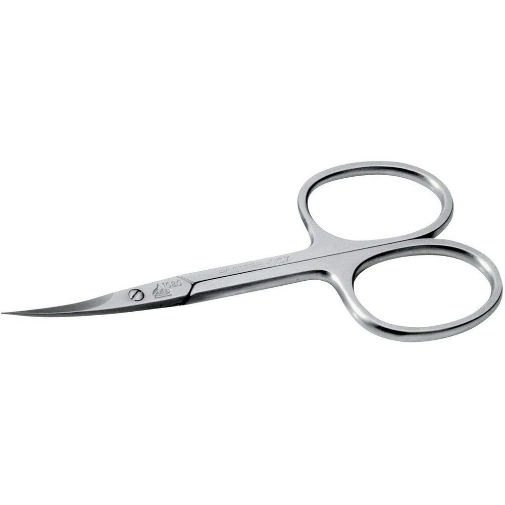 Erbe INOX Stainless Steel Tower Point Cuticle Scissors front view of premium German nail grooming tool
