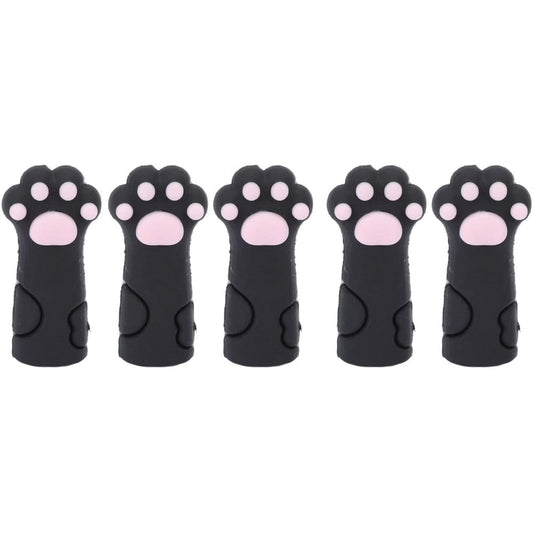 Hurrise cuticle scissors cover protector front view showcasing the black cat paw design