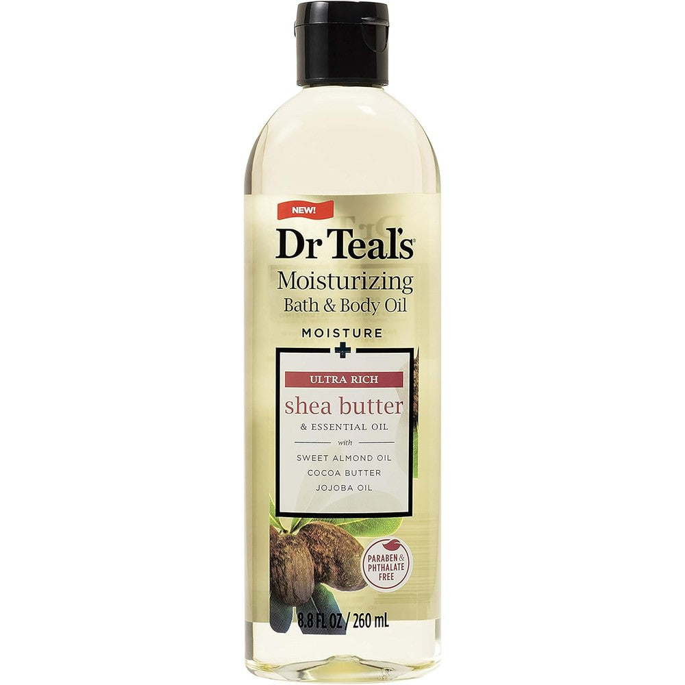 Dr Teal's Moisturizing Bath and Body Oil front view bottle authentic USA import