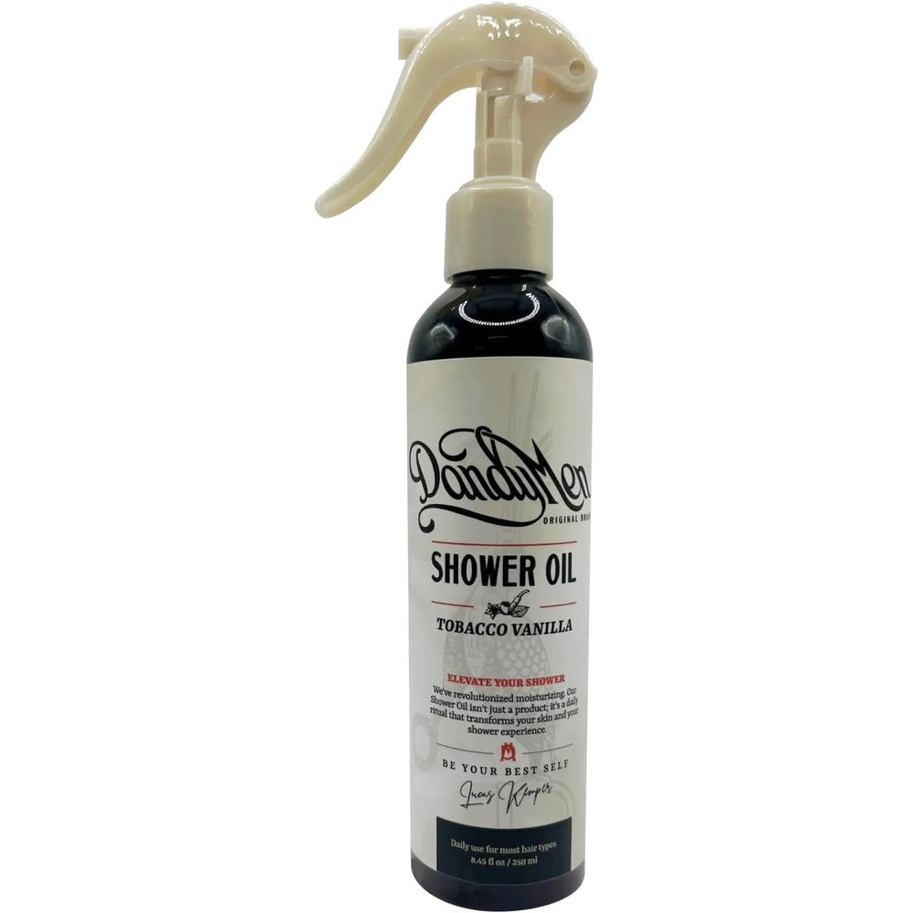 Dandymen Tobacco Vanilla Shower Oil front view bottle