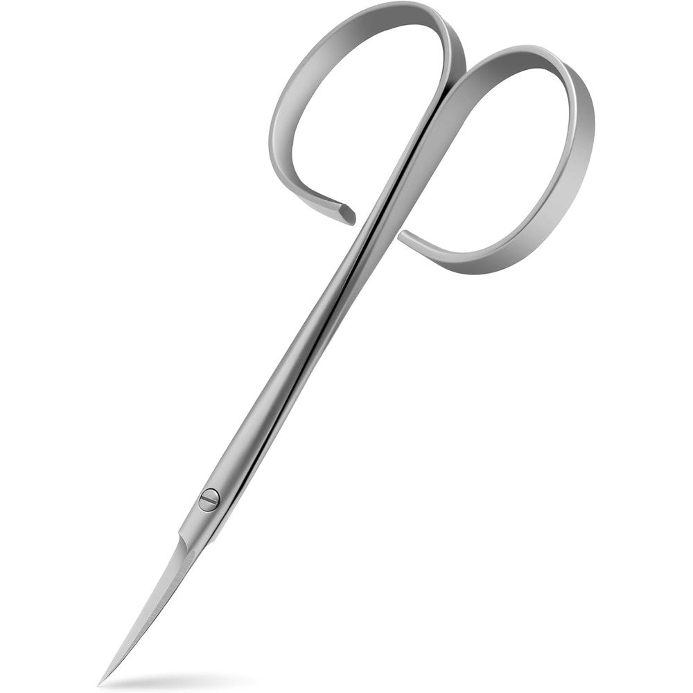 CGBE Cuticle Scissors front view of premium stainless steel grooming tool.