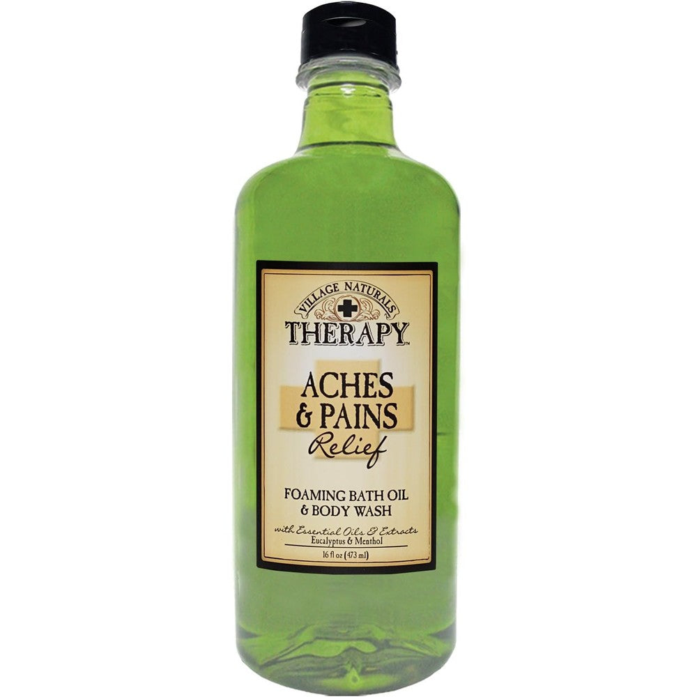 Village Naturals Therapy Foaming Bath Oil And Body Wash front view bottle