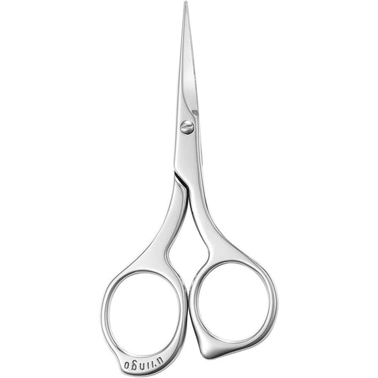 LIVINGO nail scissors front view showcasing sharp stainless steel blades for precision grooming.