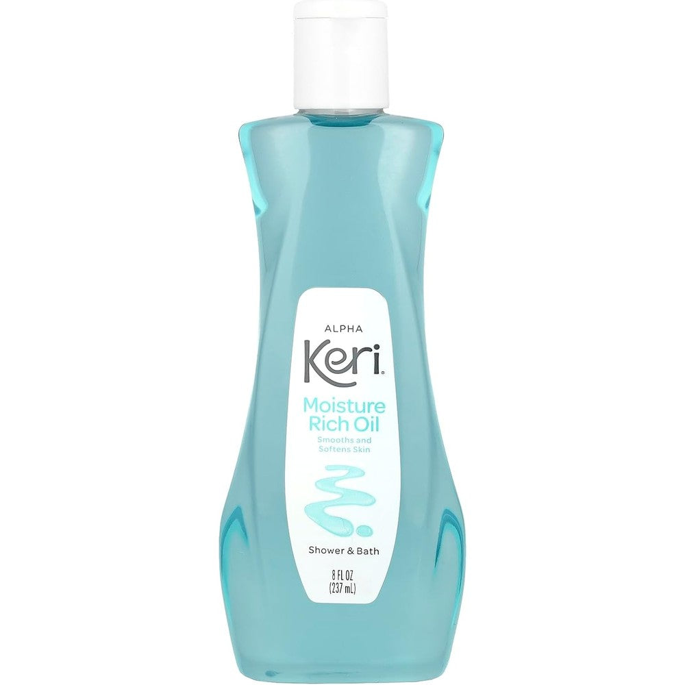 Keri Moisture Rich Shower Bath Oil 8 Ounce front view bottle