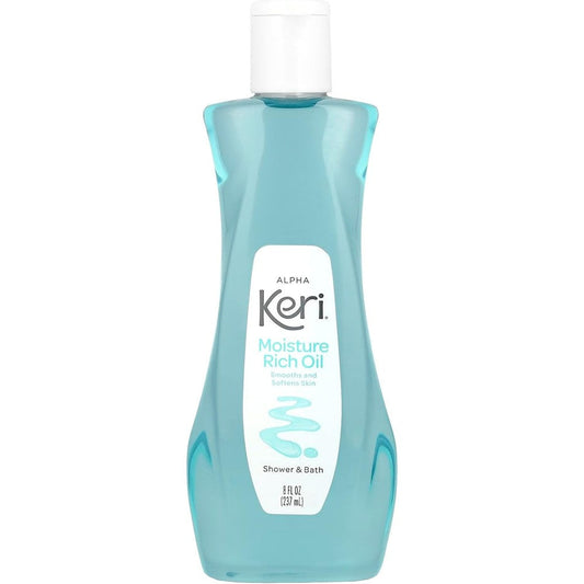 Keri Moisture Rich Shower Bath Oil 8 Ounce front view bottle