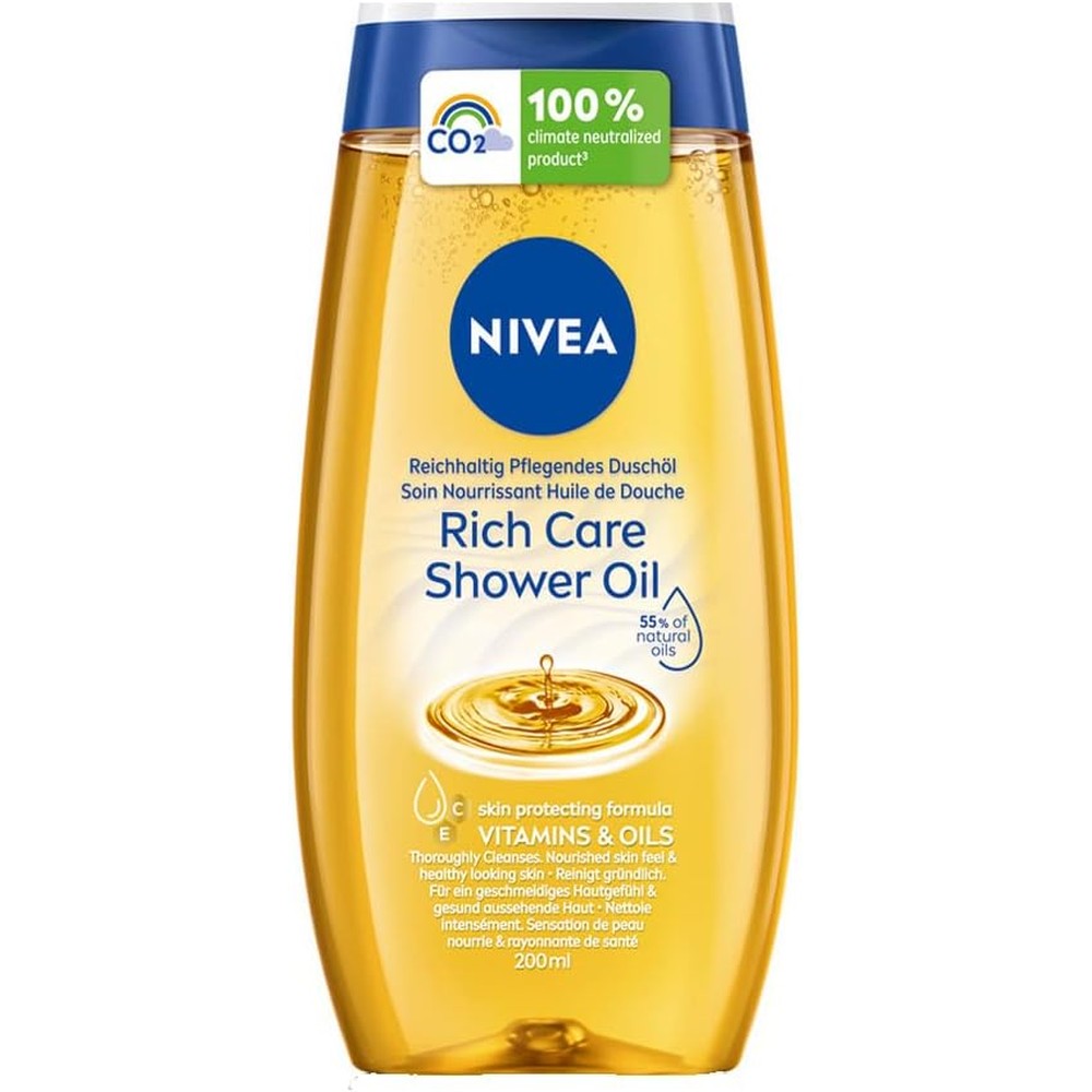 Nivea Rich Care Intensive Nourishing Shower Oil front view bottle