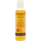 Plantlife patchouli body and bath oil front view bottle