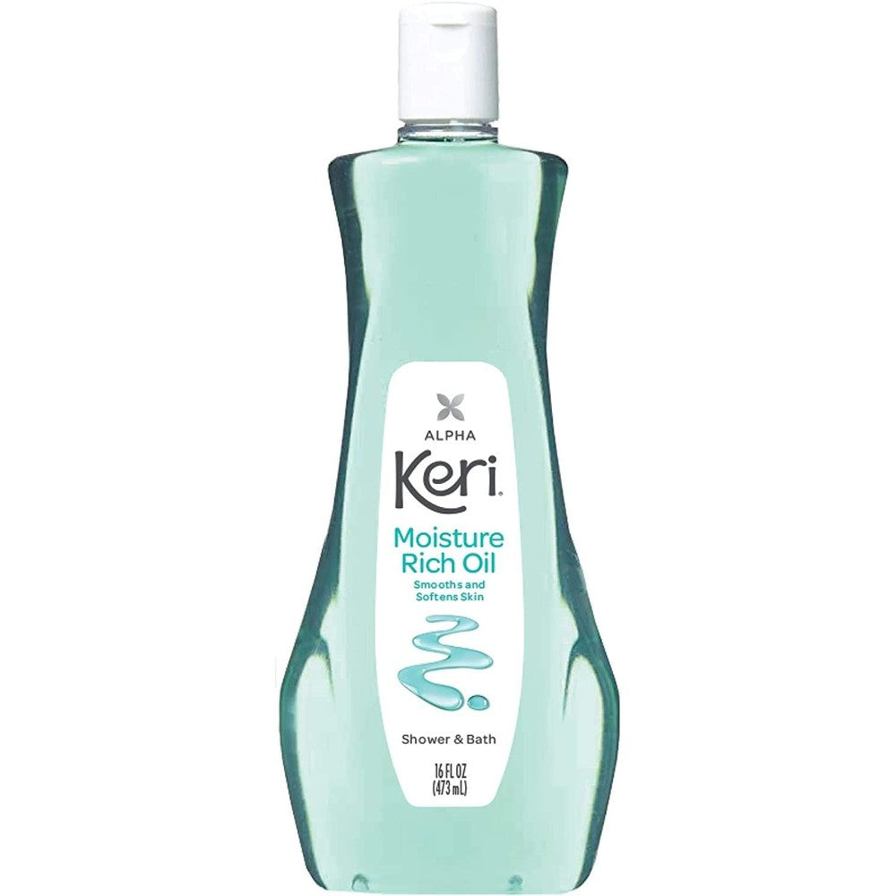 Keri moisturizing shower and bath oil front view bottle