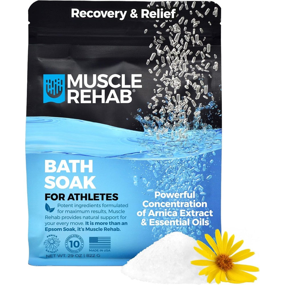 Muscle Rehab recovery soak 29 ounce front view packaging
