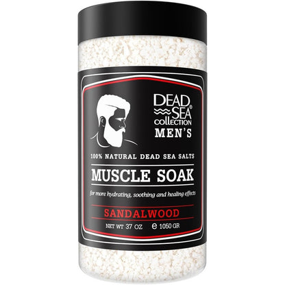 Dead Sea Collection Men's Sandalwood Bath Salts front view packaging