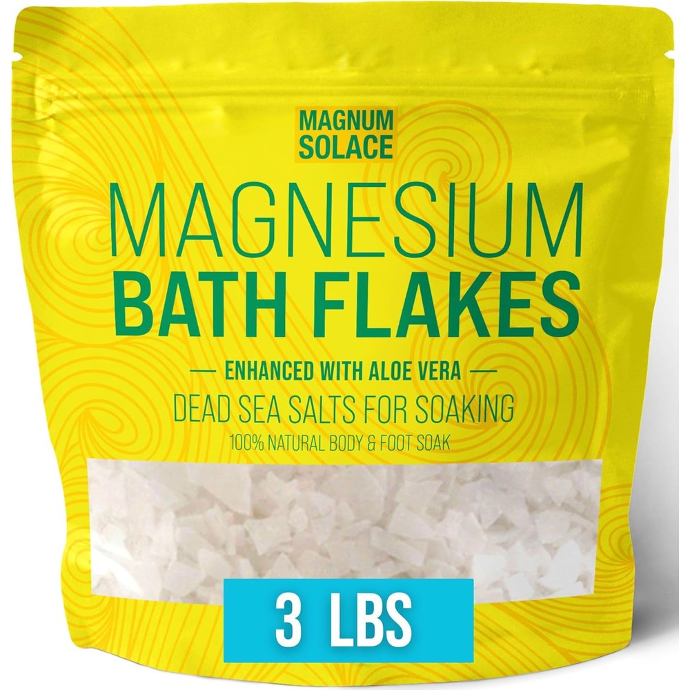 Homespace Direct Magnum Solace Magnesium Bath Flakes front view packaging pouch