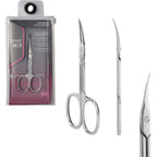 Staleks Pro Expert 50 Type 2 professional cuticle scissors front view showing curved blades