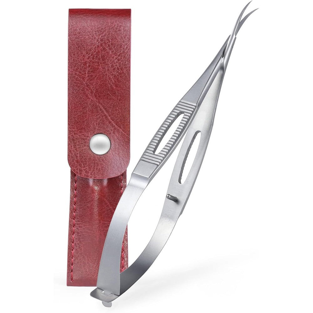 XGIZMOO cuticle scissors extra fine curved professional trimmer front view