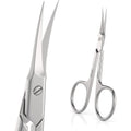 Maluk Professional Cuticle Scissors Medium front view showing curved stainless steel blades.