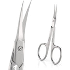 Maluk Professional Cuticle Scissors Medium front view showing curved stainless steel blades.