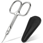 ESVIENS Cuticle Scissors front view showing the fine curved stainless steel blade for precision nail grooming.