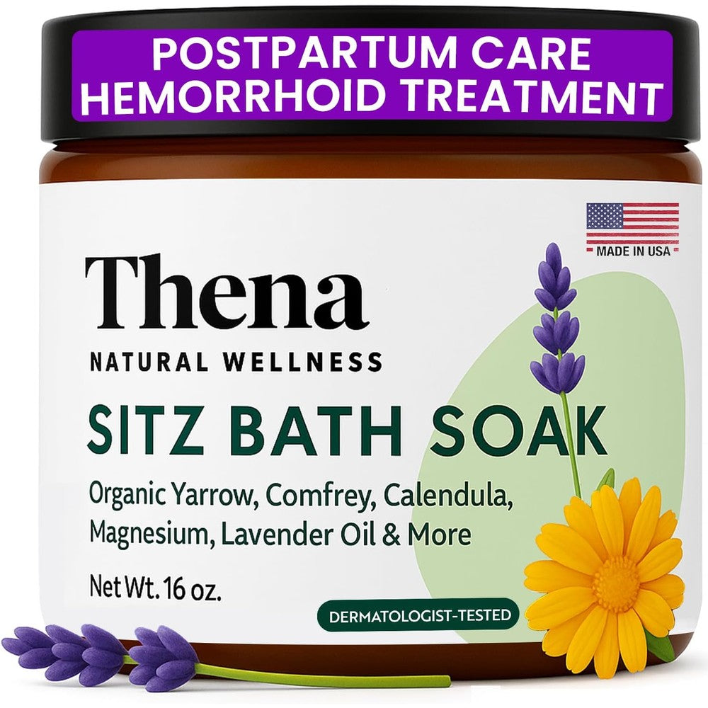 Thena Natural Wellness Organic Sitz Bath Soak front view jar