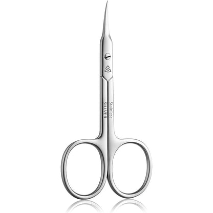 Diversa professional cuticle scissors front view showing curved blade and fine tip.