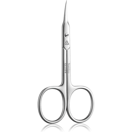 Diversa professional cuticle scissors front view showing curved blade and fine tip.