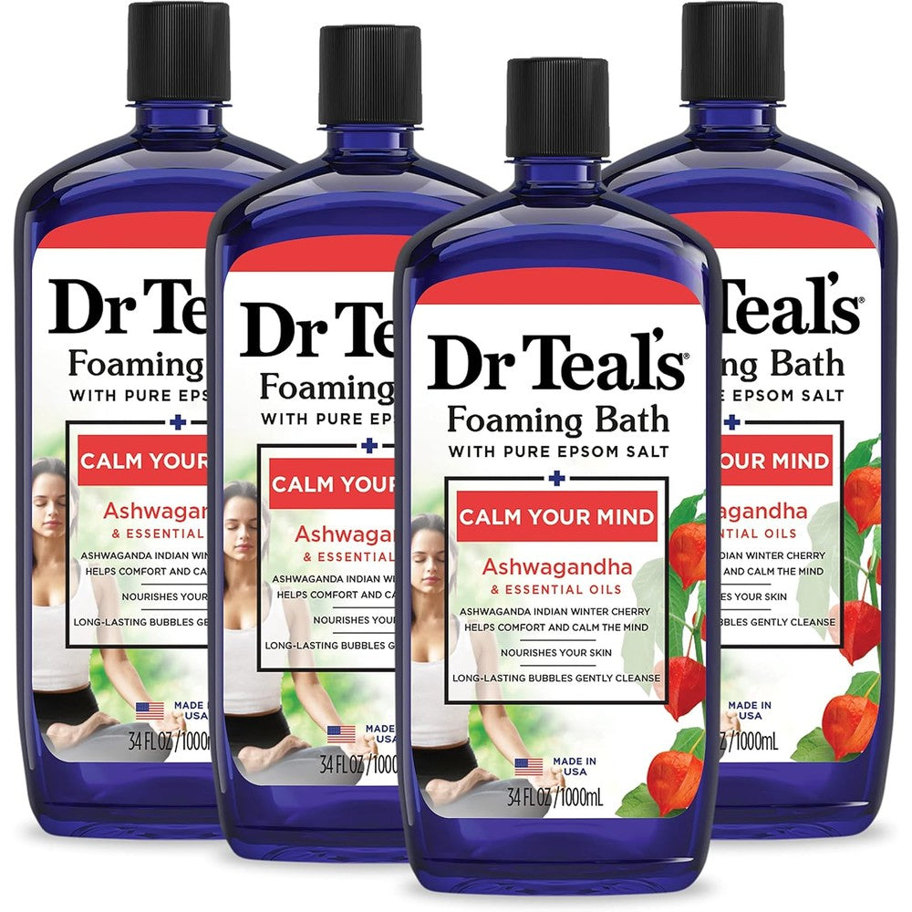 Dr Teal's Calm Your Mind Foaming Bath front view bottle