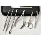Qexle 7-piece manicure pedicure set front view
