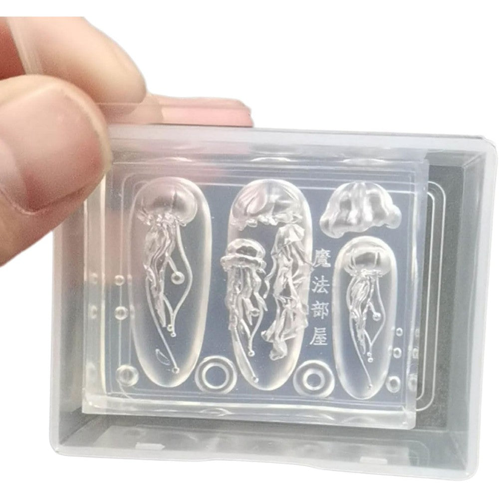 Vdaxvme soft silicone jellyfish nail art mold front view