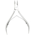 Green Estetica professional cuticle trimmer with pusher front view