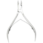 Green Estetica professional cuticle trimmer with pusher front view
