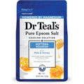Dr. Teal's milk and honey Epsom salt soaking solution front view