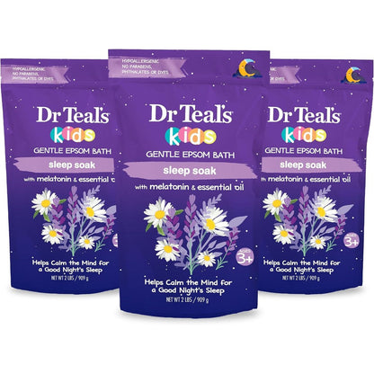 Dr Teal's Kids Gentle Epsom Salt Sleep Soak front view of packaging