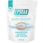 Epsoak Epsom Salt front view of 10 pound resealable pouch