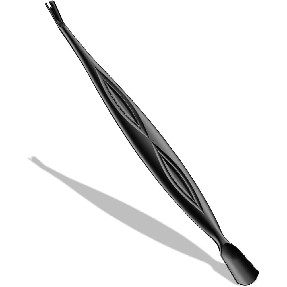 Baluca 2-in-1 cuticle pusher and trimmer black stainless steel