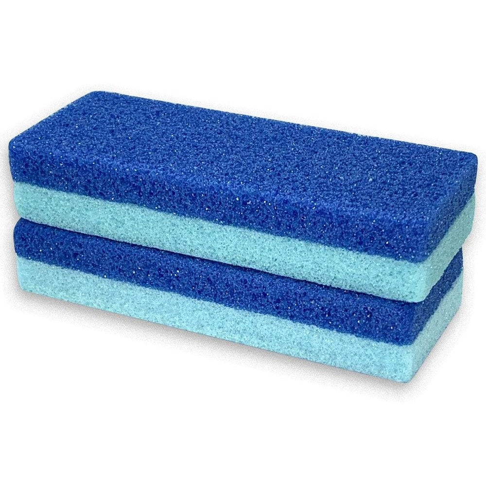 Maryton Foot Exfoliator File Scrubber Sponge front view of two blue pieces in packaging