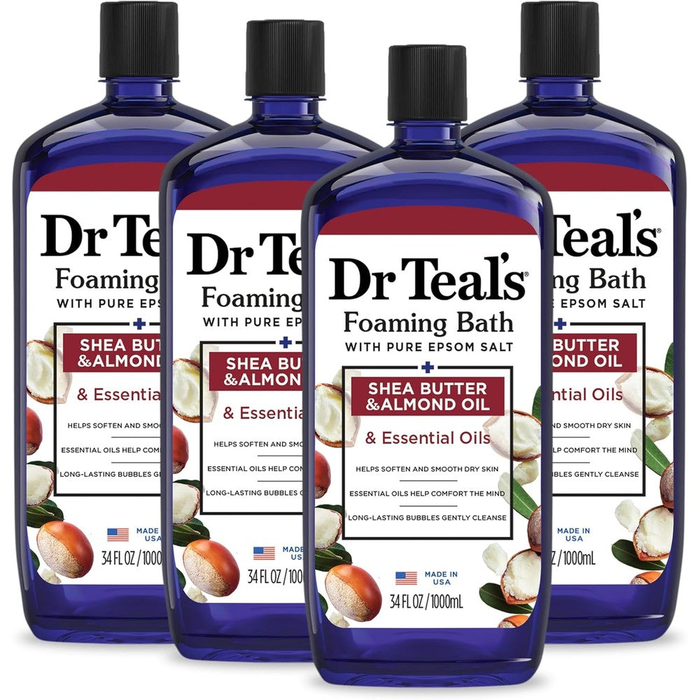 Dr Teal's Foaming Bath Shea Butter and Almond front view bottle