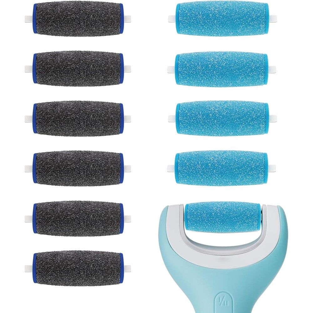 Zaboul 11 pack replacement roller heads for foot file front view