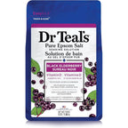 Dr Teal's Pure Epsom Salt Soak Black Elderberry front packaging view for muscle relief