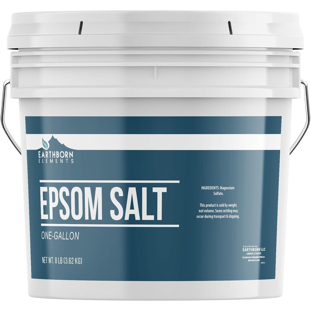 Earthborn Elements Epsom Salt 1 Gallon bucket front view