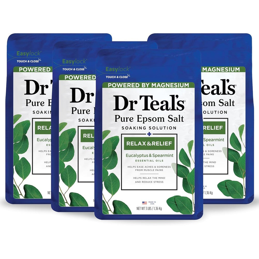Dr Teal's Pure Epsom Salt Relax and Relief front view showing packaging details