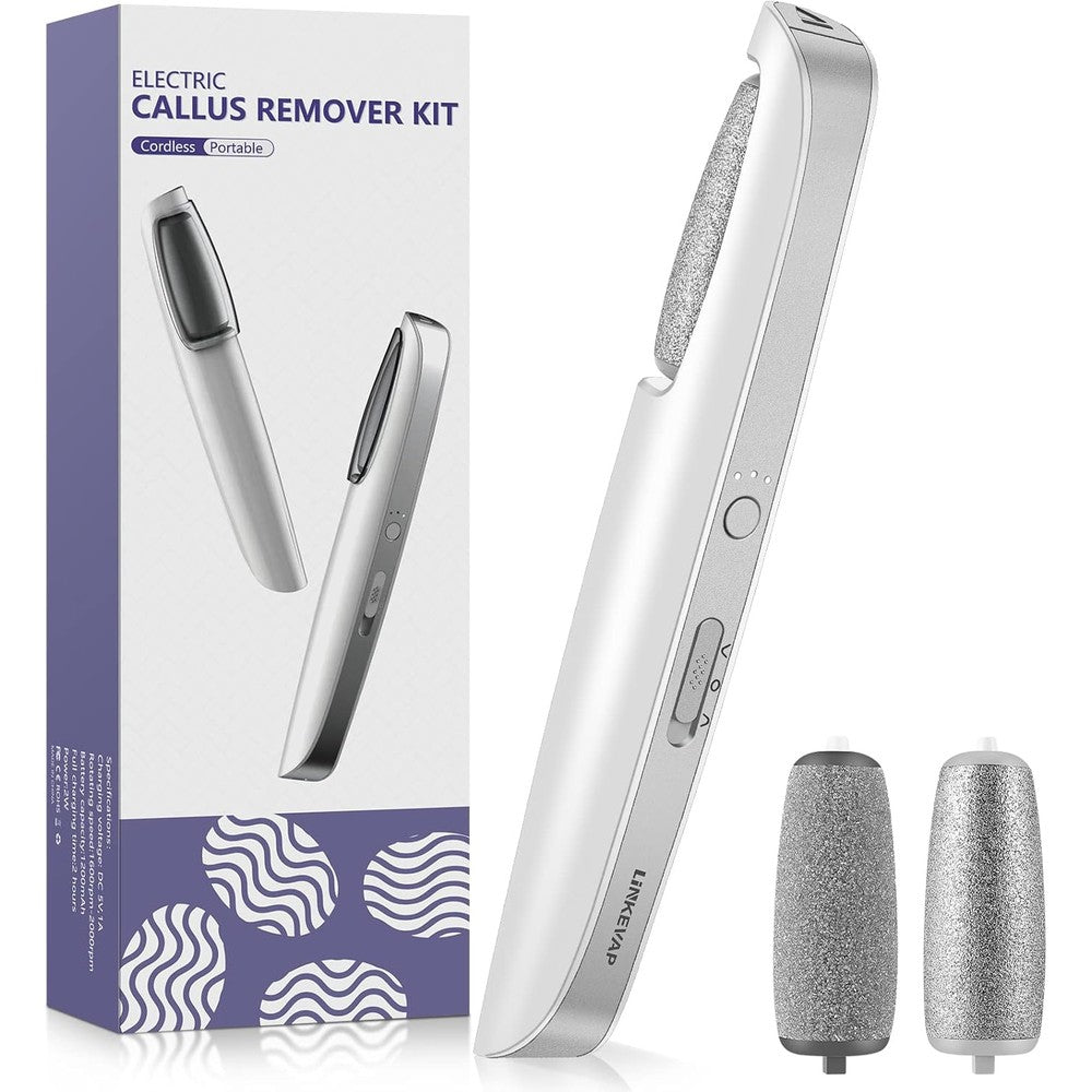 Linkevap electric callus remover for feet in cold white