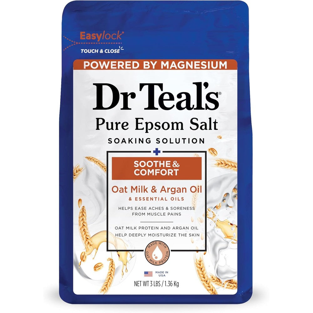 Dr Teal's Epsom Salt Magnesium Soak Soothe and Comfort 3 pounds front view package