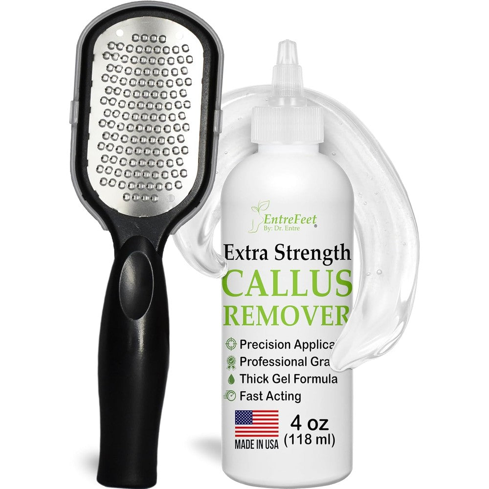 Dr. Entre's Callus Remover Gel and Foot File kit front view