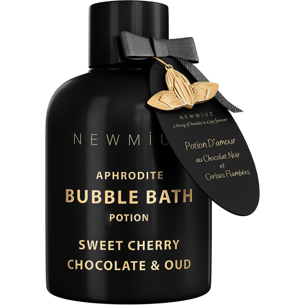 New Miuz Aphrodite Bubble Bath front view showing luxury packaging