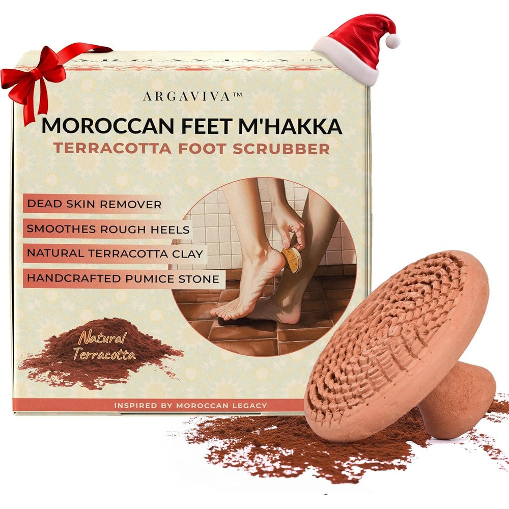 Argaviva Natural Terracotta Pumice Stone for feet front view