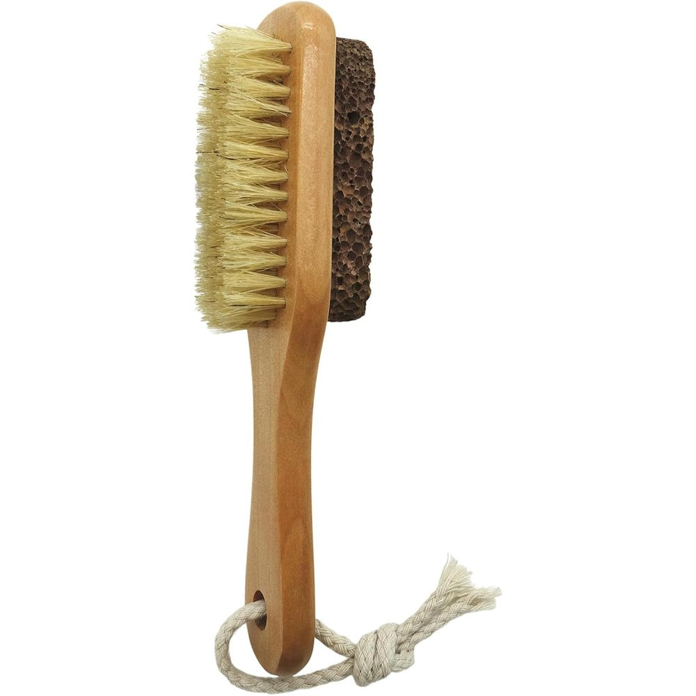 Yioyooda natural lava pumice stone and foot brush front view
