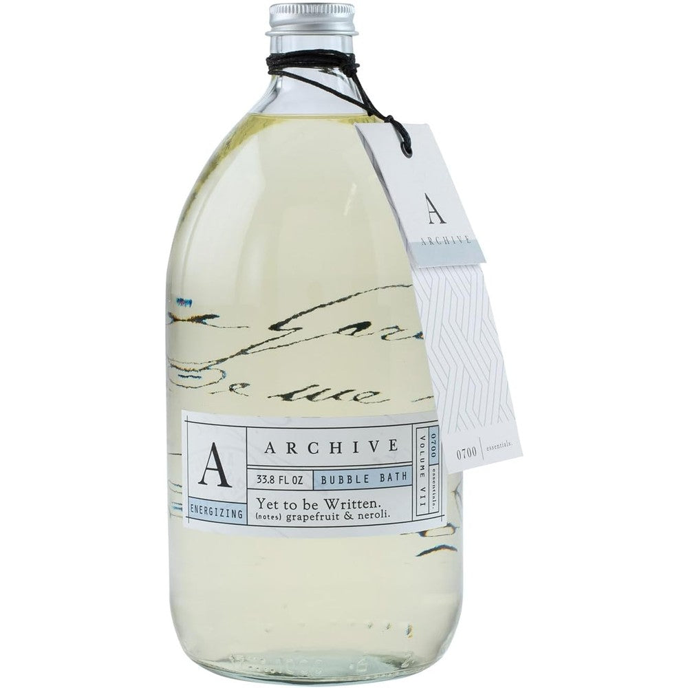Archive Yet To Be Written Bubble Bath front view bottle container